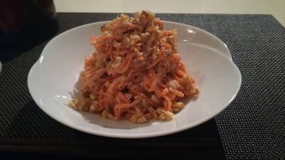 にんじんのくるみ酢あえ