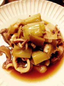 いかと豚肉の煮物