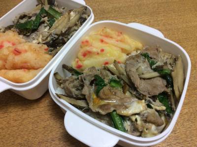 豚バラの卵とじ