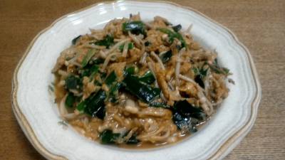 肉みそ入り卵炒め