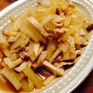 大根と豚肉のきんぴら
