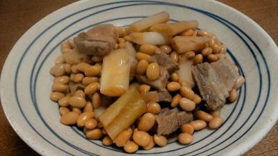 ねぎと豚バラ肉の酢煮