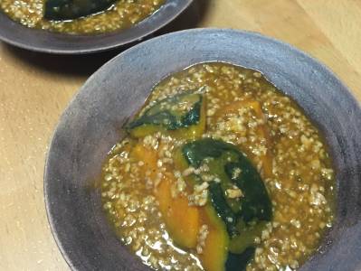 かぼちゃのそぼろ煮