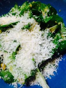 温泉卵入りシーザーサラダ風