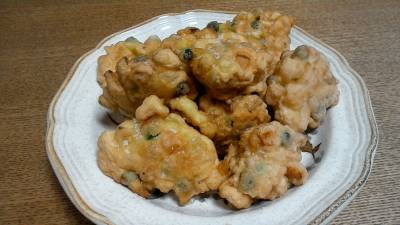 長いものかきあげてんぷら