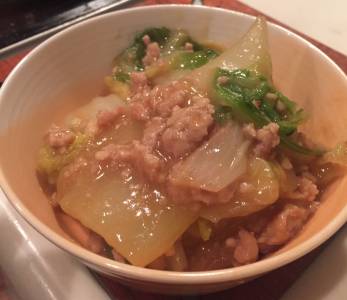 白菜の鶏マーボー