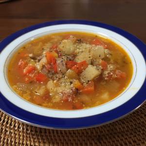 そば米入りミネストローネ