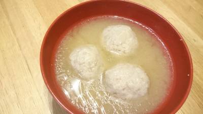 れんこん鶏だんごのみそ汁