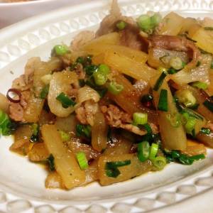 豚こま肉と大根のきんぴら風
