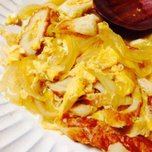 ちくわとたまねぎの柳川風