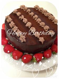 ハートのチョコレートケーキ