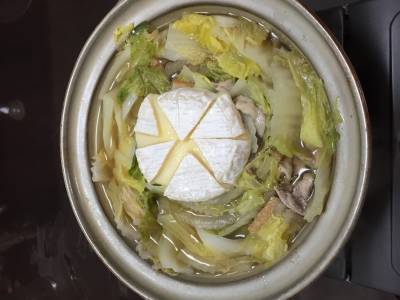 白菜と豚肉のチーズ鍋