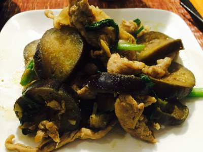 豚肉となすの中国風カレー炒め