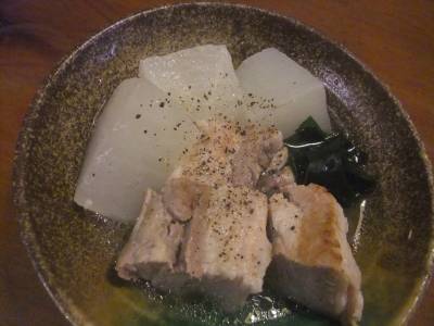 大根と塩豚の酒煮
