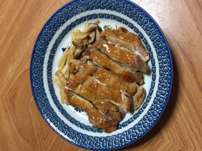 鶏の照り焼き 黒酢風味