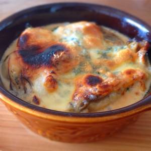 かきと帆立てとかぶのグラタン