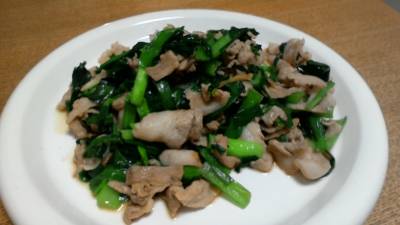 にらと豚肉の炒め物