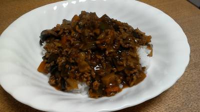ひき肉となすのカレー