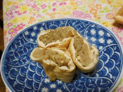 もやしの油揚げ巻き