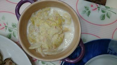 キャベツとツナのクリームスープ