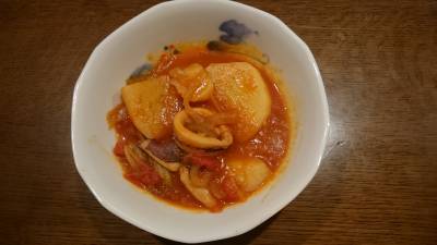 いかとじゃがいものトマト煮