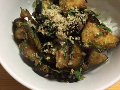 なすとじゃこの丼