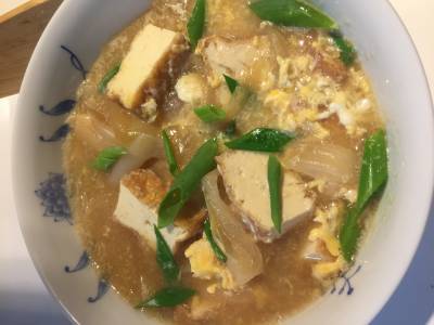 新たまねぎの卵とじ