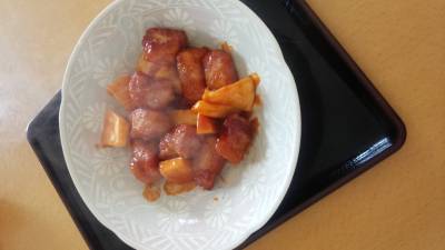 新たけのこの酢豚