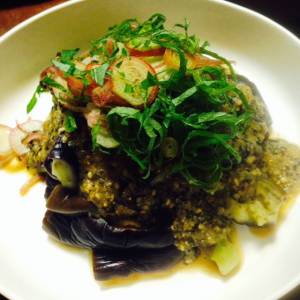 冷やしなすのごまソース