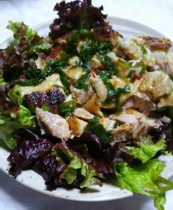 蒸し鶏のパリパリ焼き