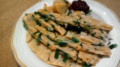 キムチ入りチヂミ