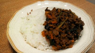 ほうれんそうのドライカレー