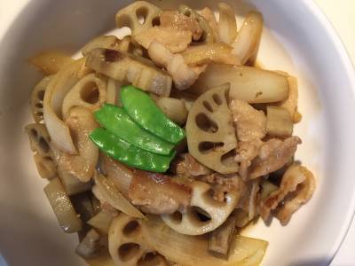 豚肉とれんこんの炒め煮