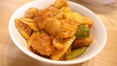 新たけのこの酢豚