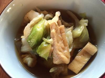 キャベツと揚げの煮びたし