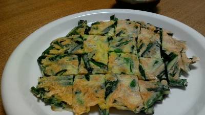 にらとじゃこのチヂミ