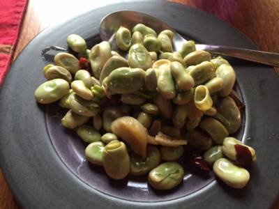 一寸豆のピリ辛焼き