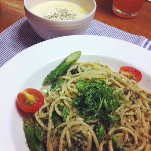 しそ・ベーゼでうれしそパスタ