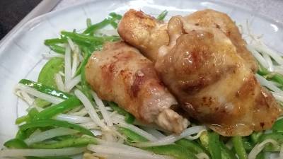 肉巻き豆腐のしょうが焼き