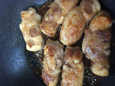 肉巻き豆腐のしょうが焼き