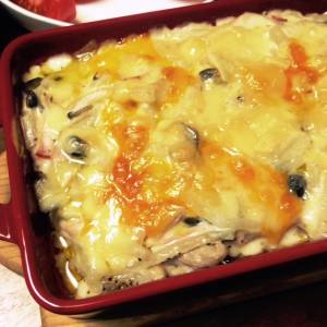 ハムと大根の牛乳グラタン