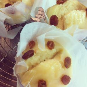 米粉のはちみつ蒸しカップケーキ