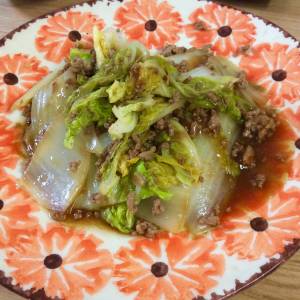 白菜の鶏マーボー