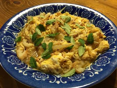 ちくわとたまねぎの柳川風