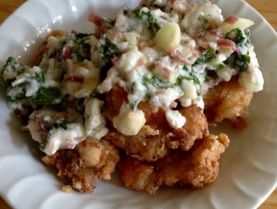 鶏から揚げの香味とろろだれ