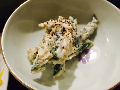 グリーンアスパラガスの白あえ