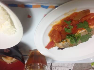 秋さけのトマバタしょうゆ風味