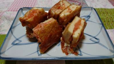 厚揚げのチーズパリパリ