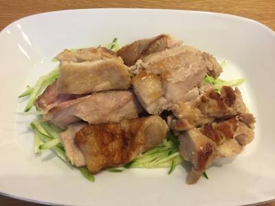 きゅうりと鶏肉のピリ辛あえ