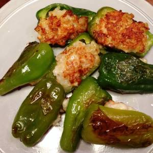 ピーマンのえび肉詰め